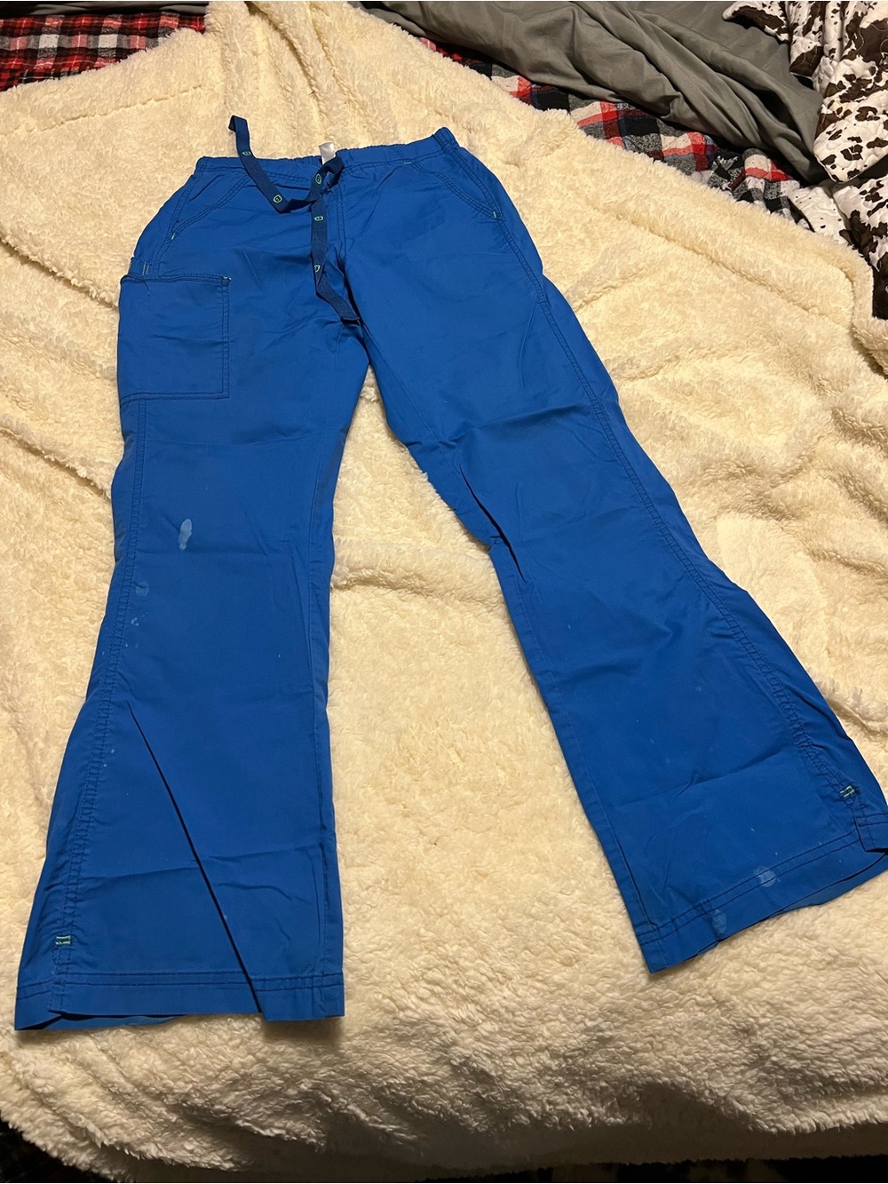 WonderWink Women's Royal Blue Cargo Scrub Pants